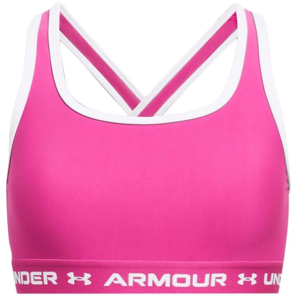 Under Armour Girls Cross Back Sports Bra / Hot Pink